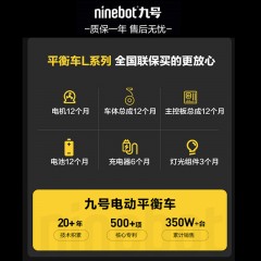 Ninebot九号电动平衡车L8/L6儿童智能代步平行腿控体感车 L6白色
